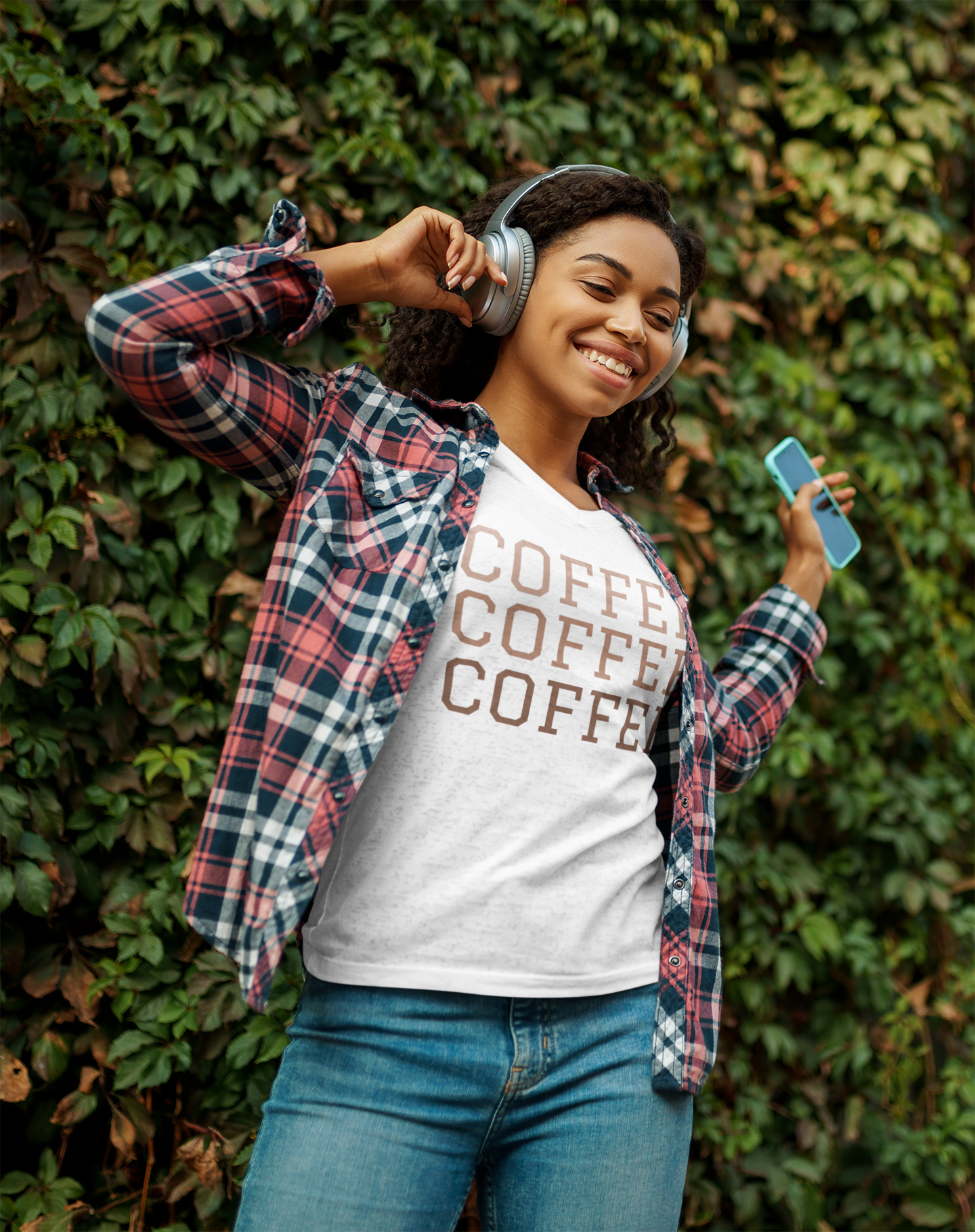 Coffee On Repeat V Neck T-Shirt